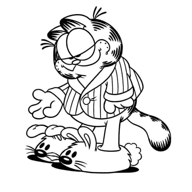 Garfield dengan Sandal Kelinci