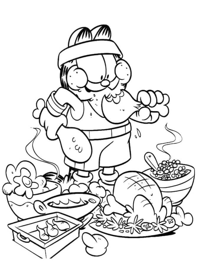 Garfield Makan Ayam
