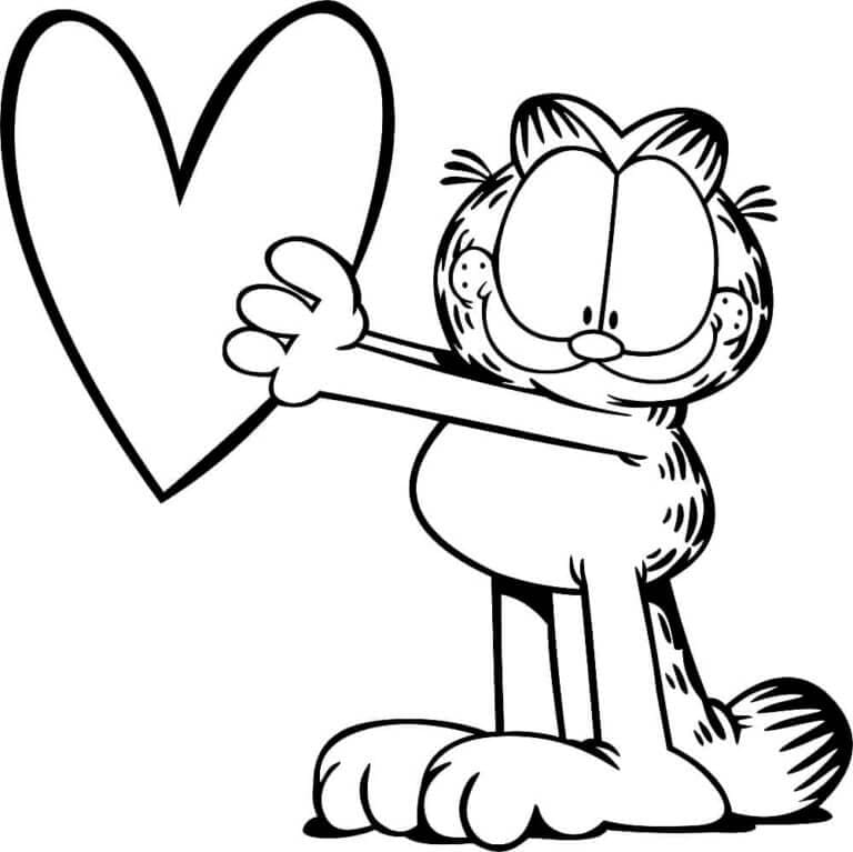 Garfield Memegang Hati