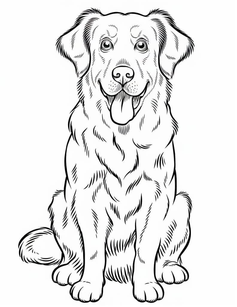 Golden Retriever realistis