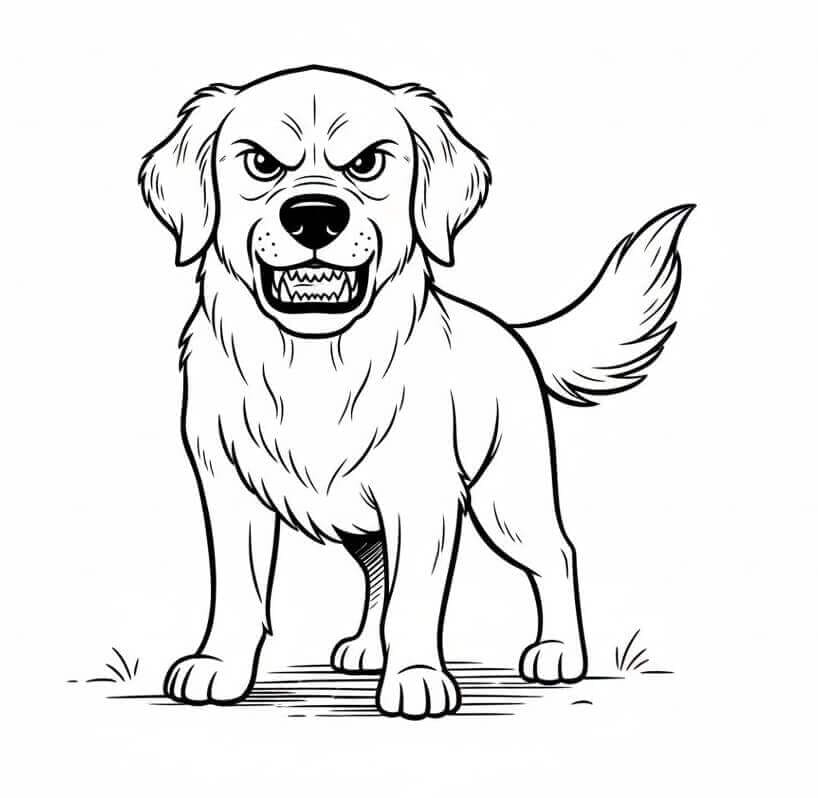 Golden Retriever yang marah