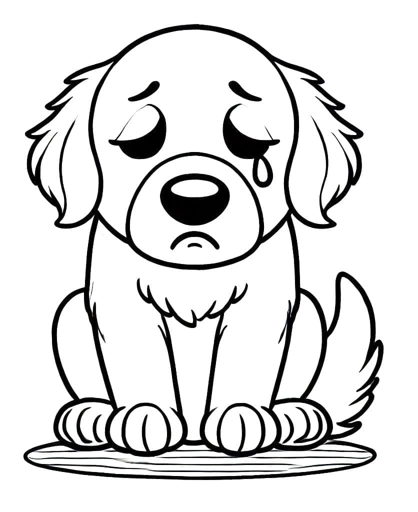 Golden Retriever yang sedih