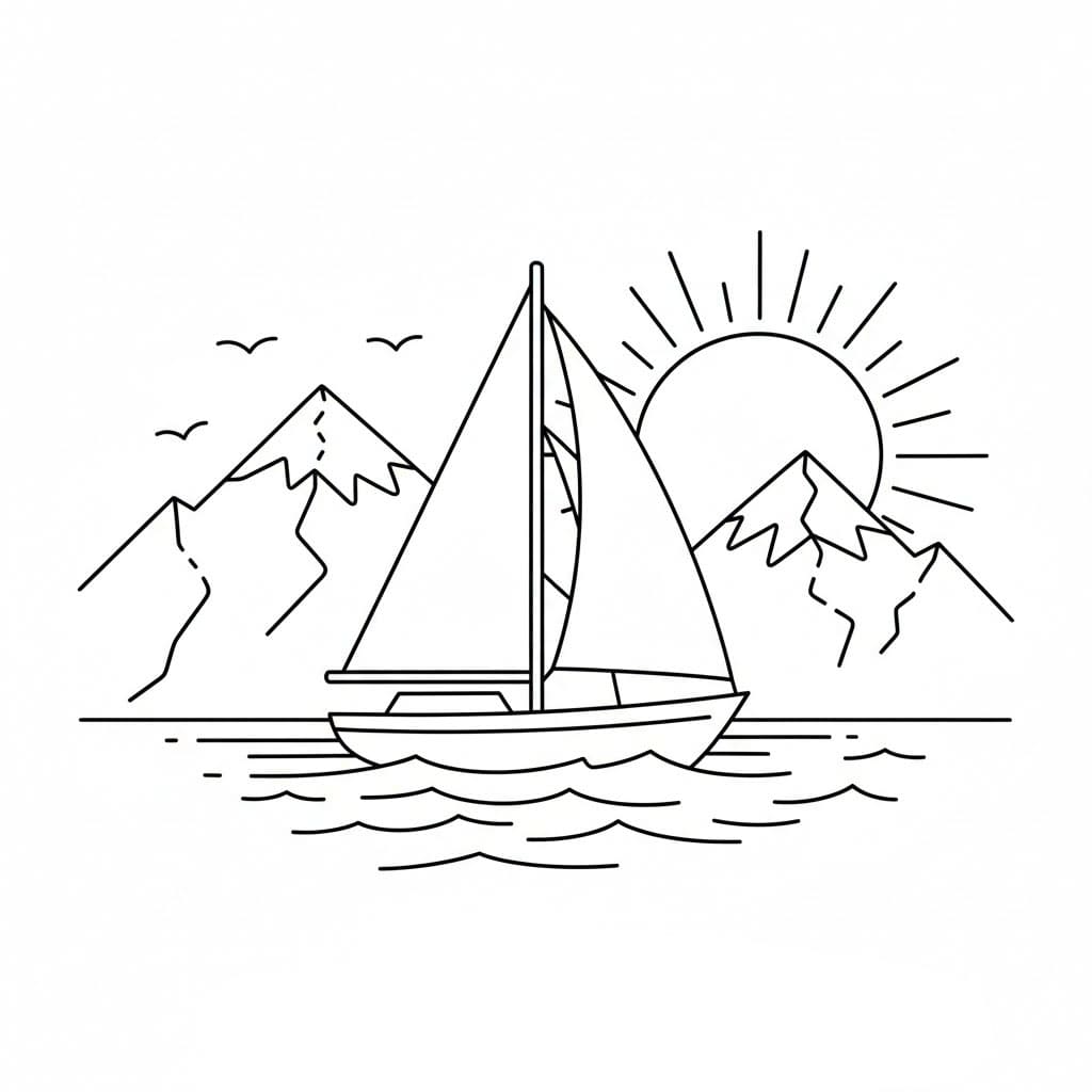 Perahu layar sebelum Tebing