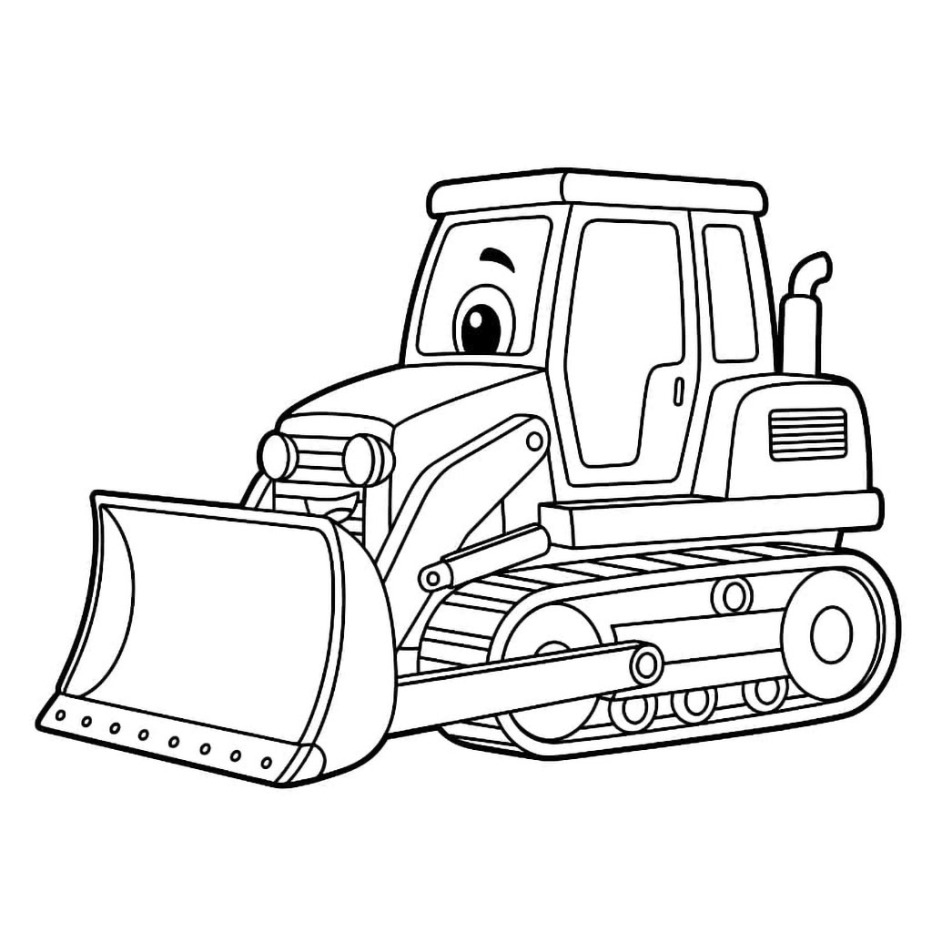 Buldoser gaya kartun