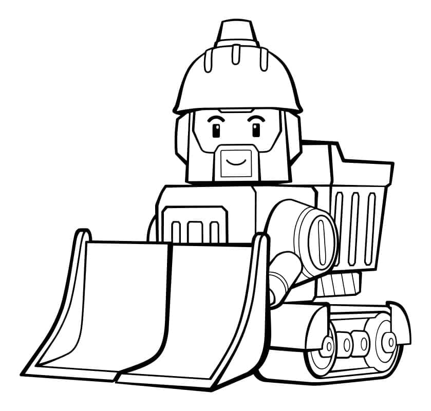 Buldoser karakter kartun