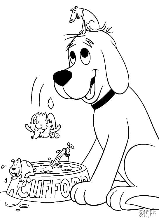 Clifford Bermain dengan Teman-Temannya
