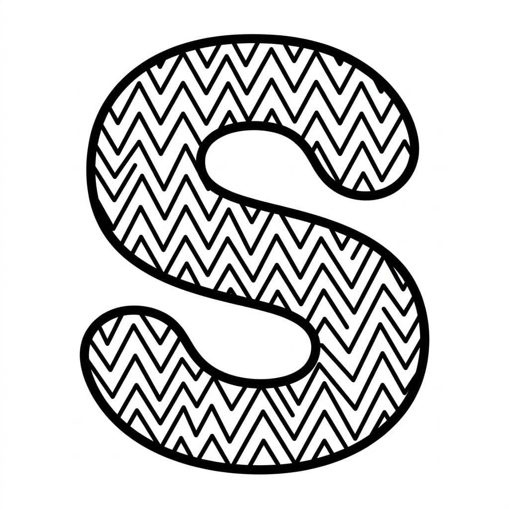 Huruf S Pola Zigzag