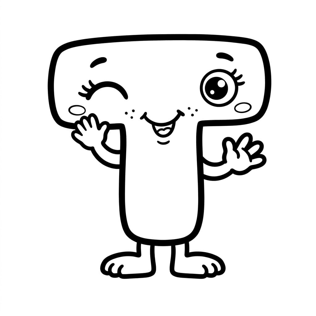 Huruf T berkedip