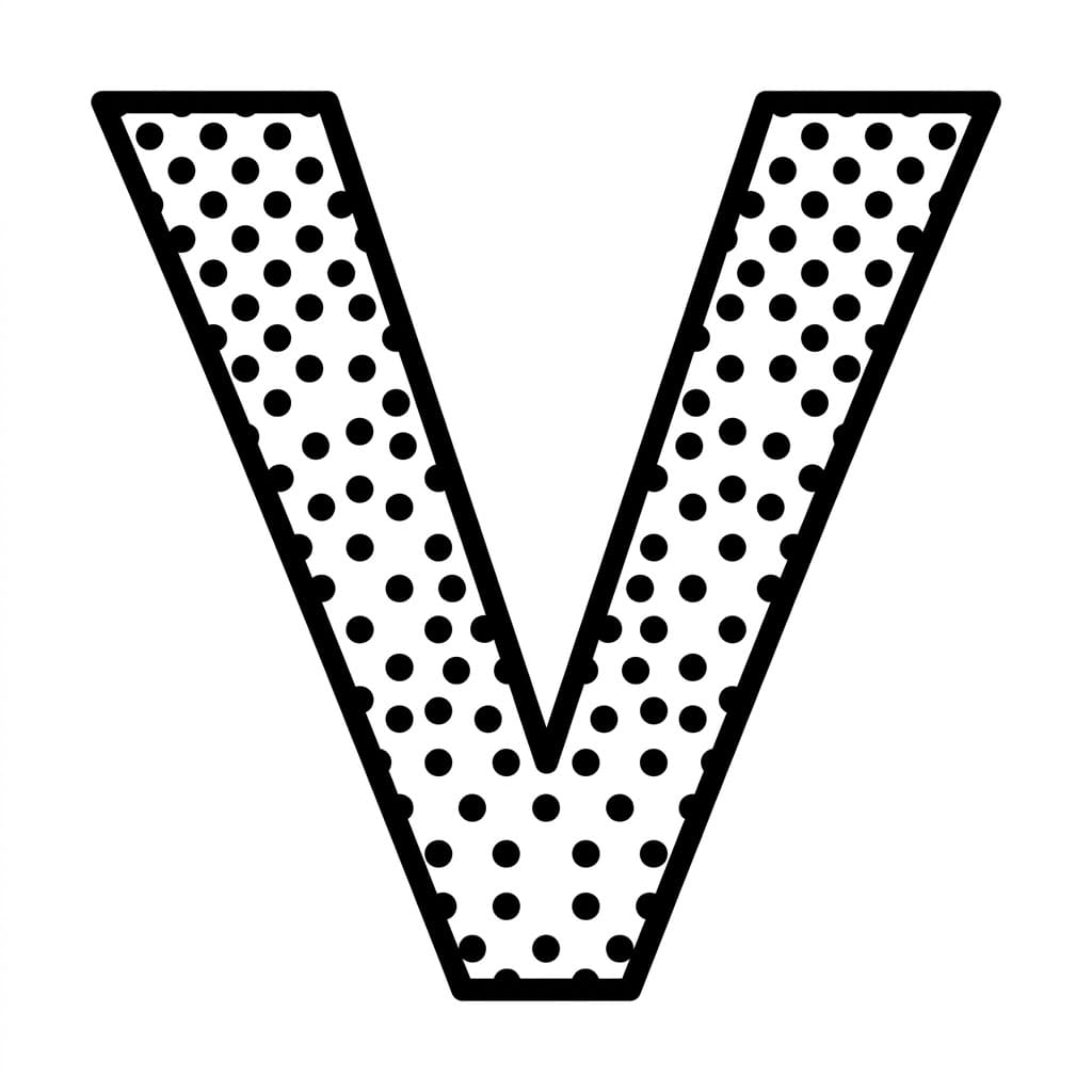 Huruf V Polkadot