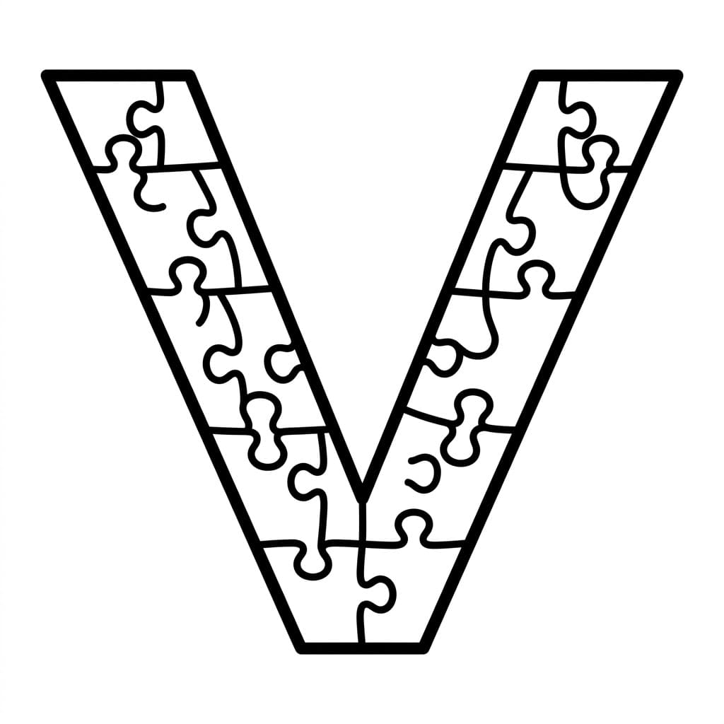 Huruf V Puzzle