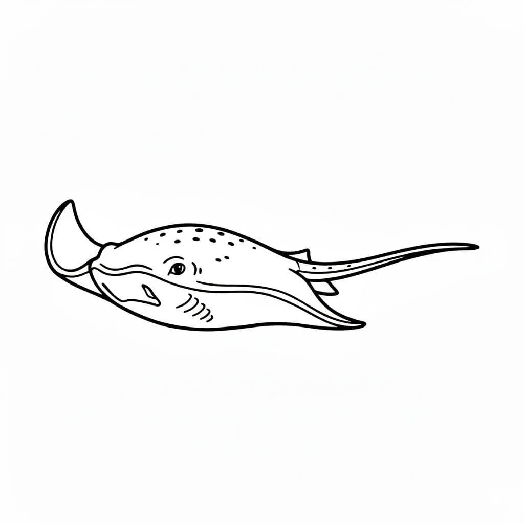 Ikan Pari Meluncur Halus