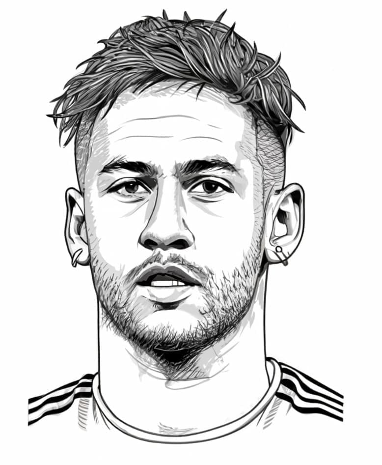 Lukisan potret Neymar