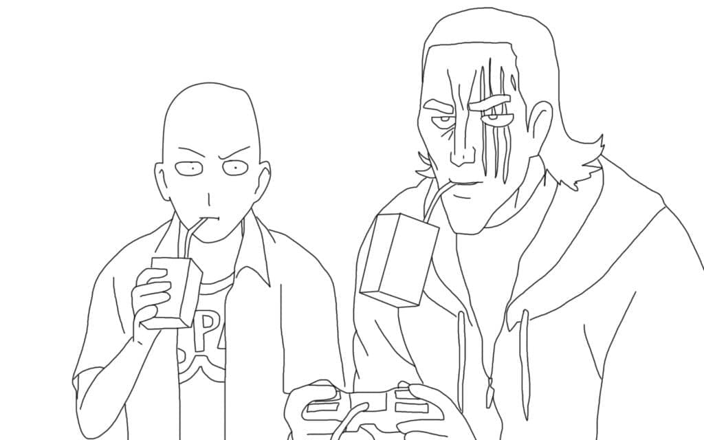 Saitama dan King dari One Punch Man