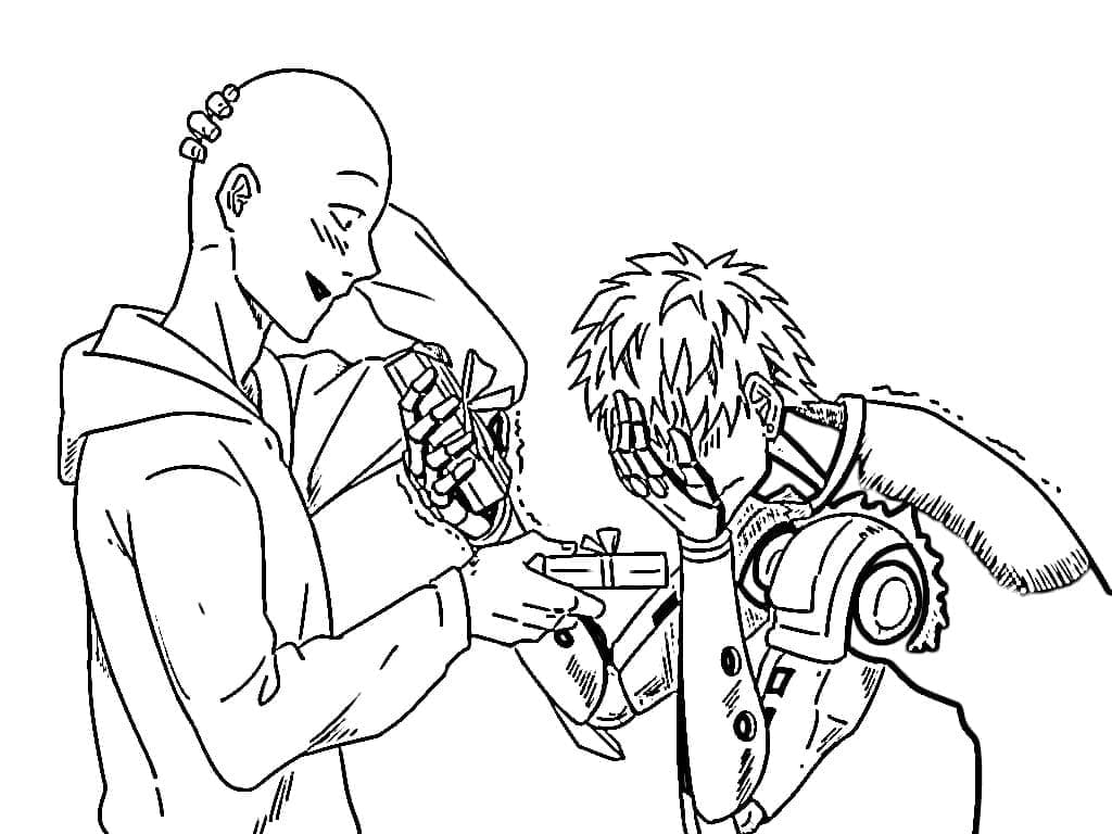 Saitama dengan Genos