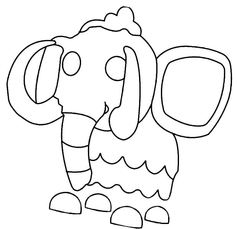 Adopt Me Mammoth Berbulu