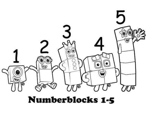 Angka 1-5 Numberblocks