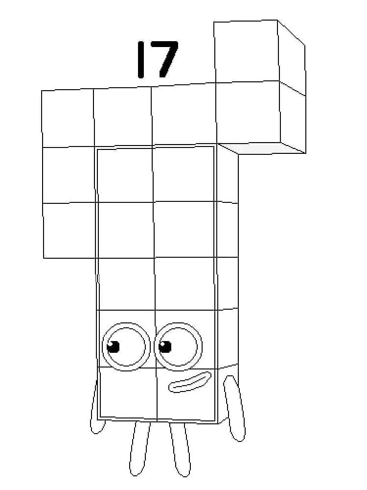 Angka 17 dari Numberblocks
