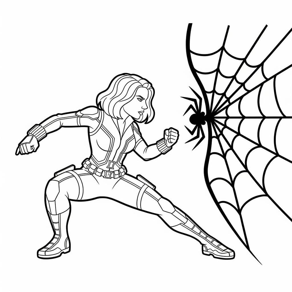 Black Widow dan jaring laba-laba