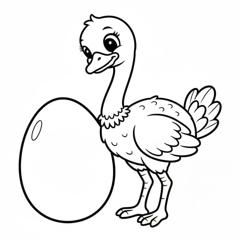 Burung unta dan telur