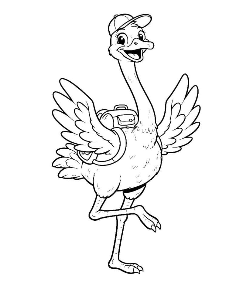 Burung Unta Kartun
