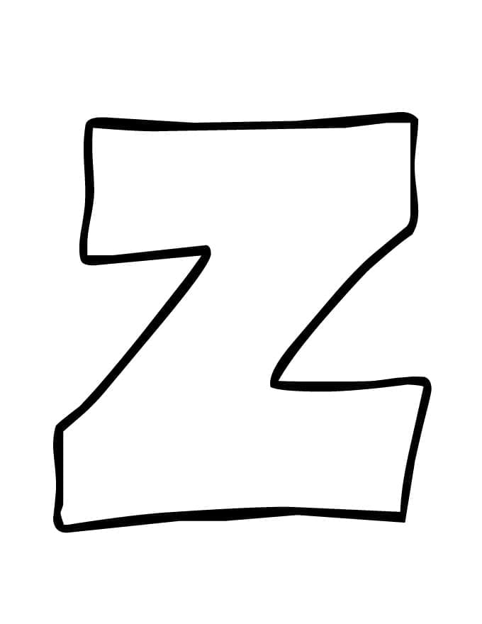 Gambar huruf Z