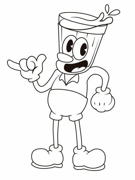Gratis Sketsa Cuphead