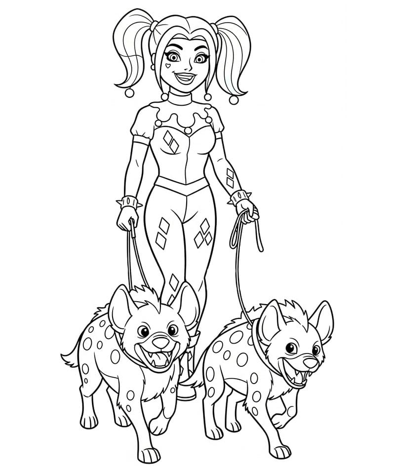 Harley Quinn dan anjingnya