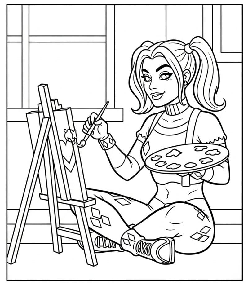 Harley Quinn melukis