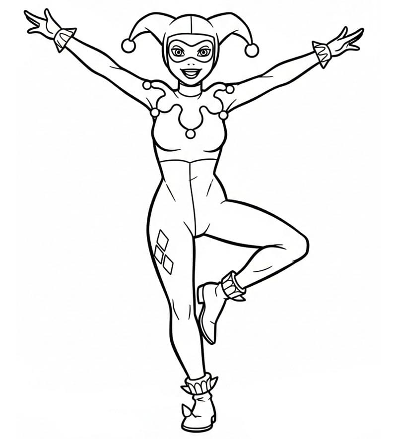 Harley Quinn menyeimbangkan
