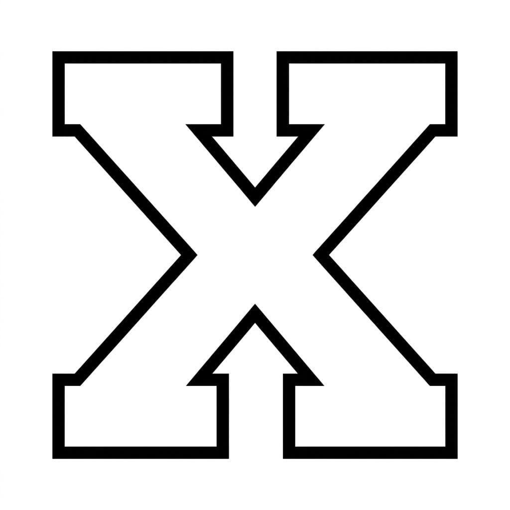 Huruf X blok