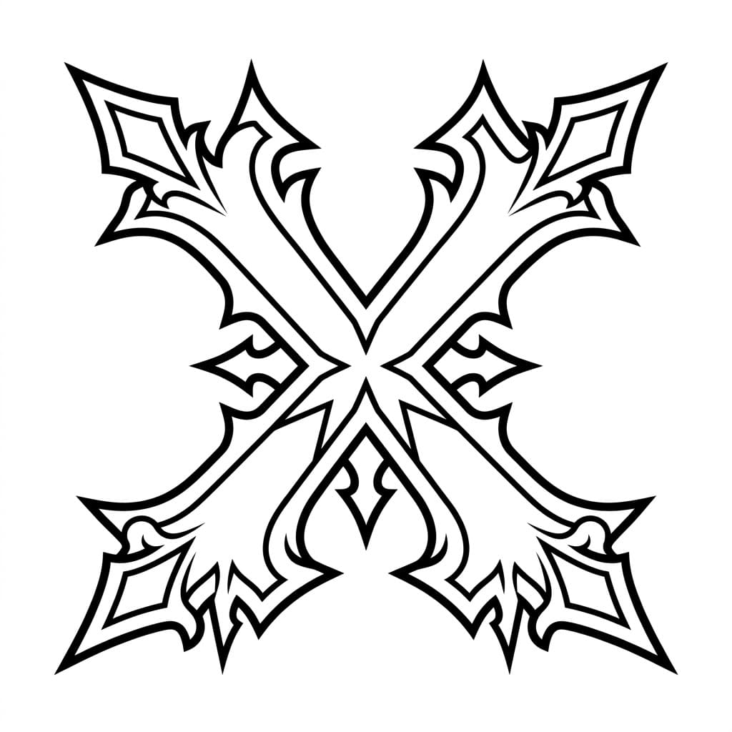 Huruf X gotik