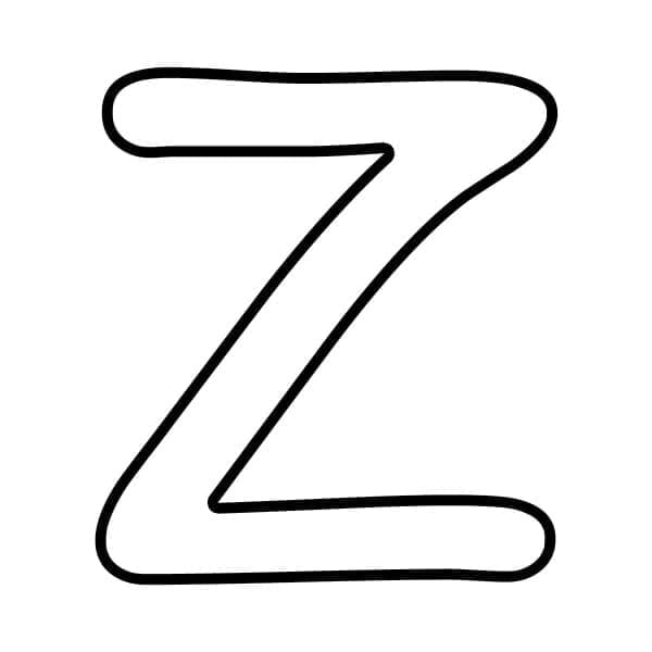 Huruf Z yang Dapat Dicetak Gratis