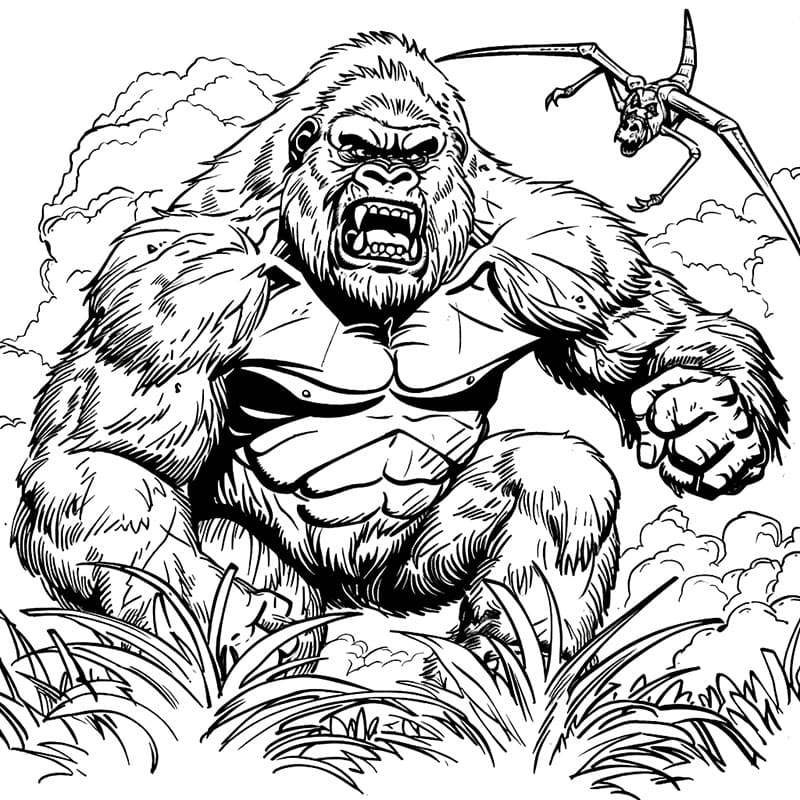 King Kong bertarung