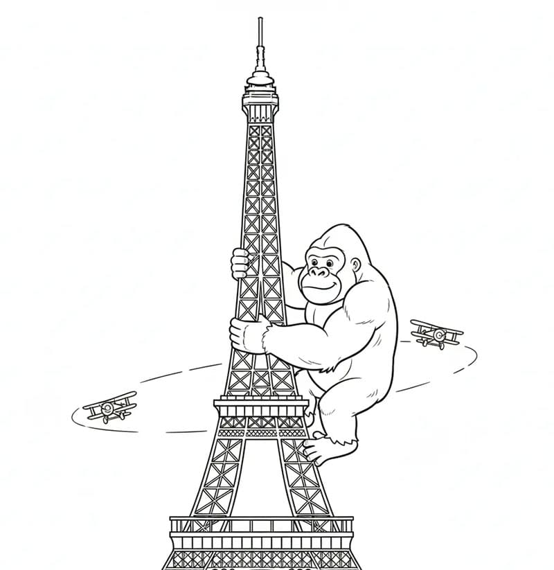 King Kong di Menara Paris