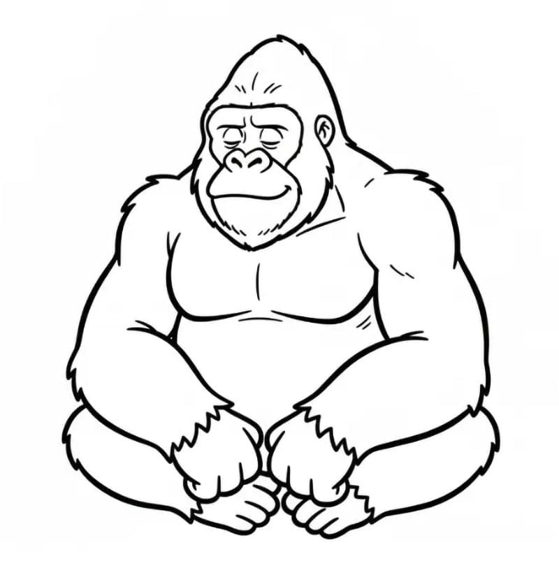 King Kong sedang duduk