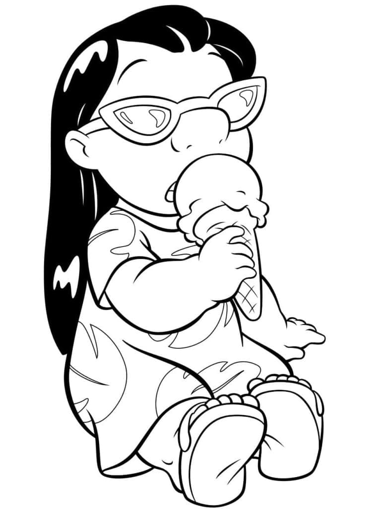 Lilo Makan Es Krim