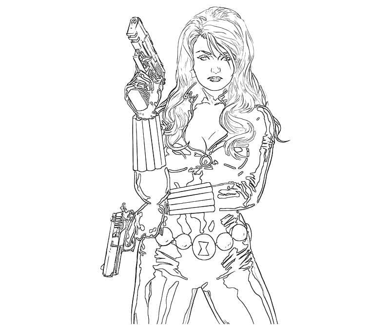 Menggambar Black Widow