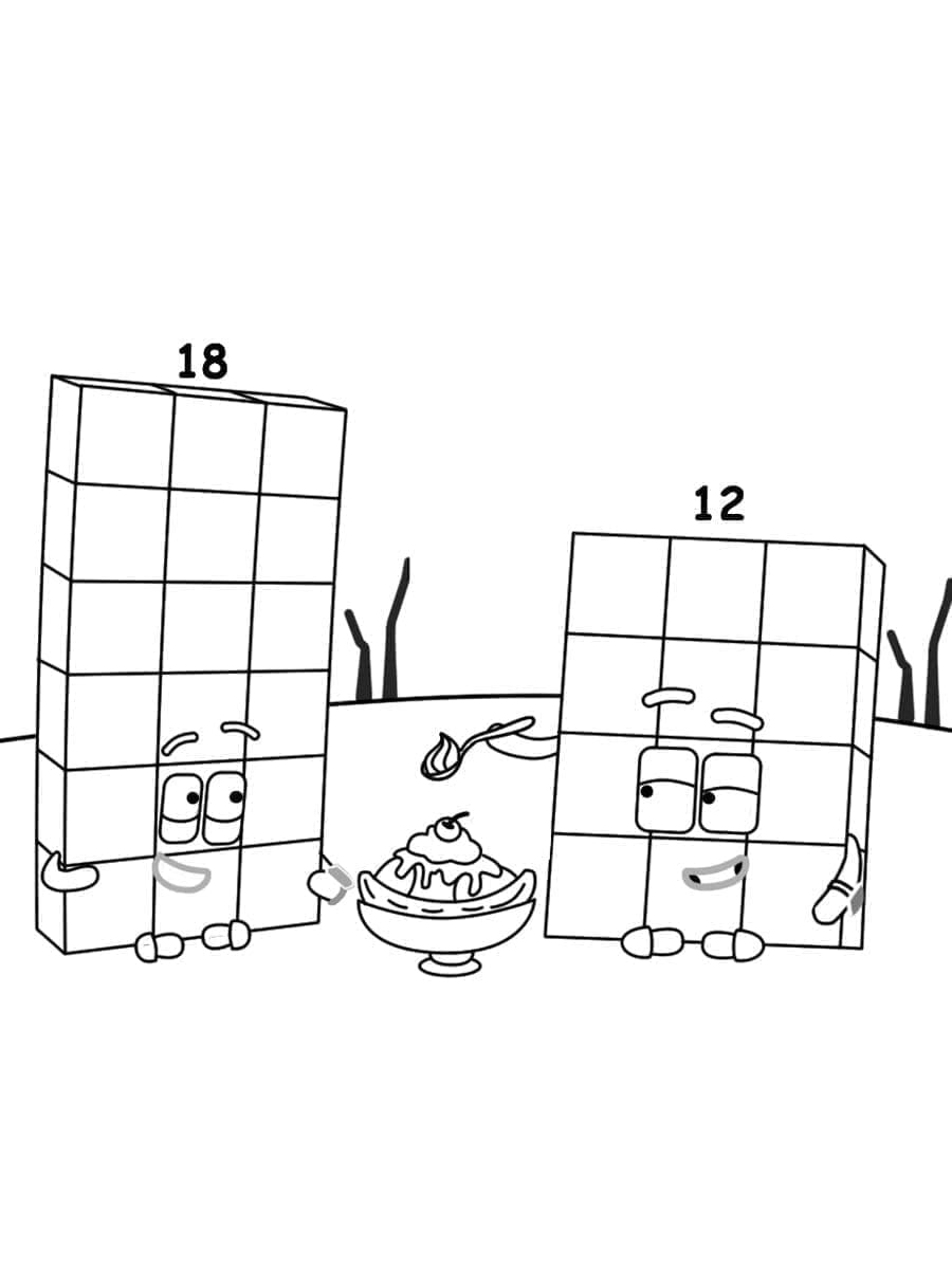 Numberblocks 18 dan 12
