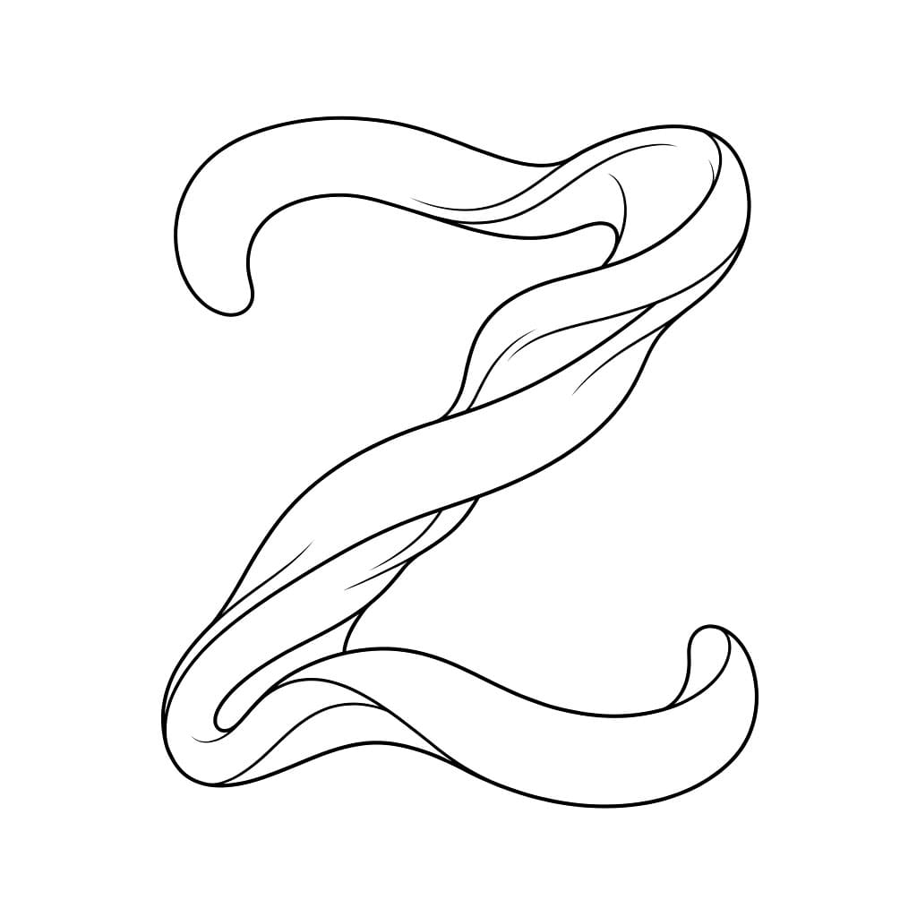 Pita sutra dengan huruf Z