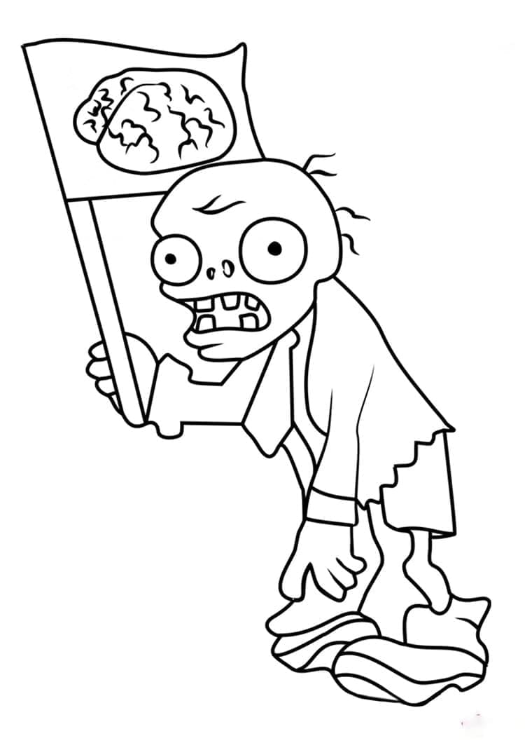 Plants vs Zombies Zombie Bendera