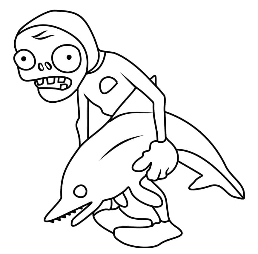 Plants vs Zombies Zombie Penunggang Lumba-lumba