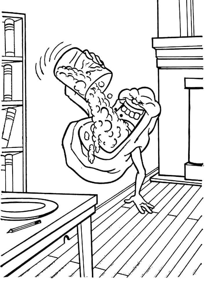 Slimer sedang Minum Bir