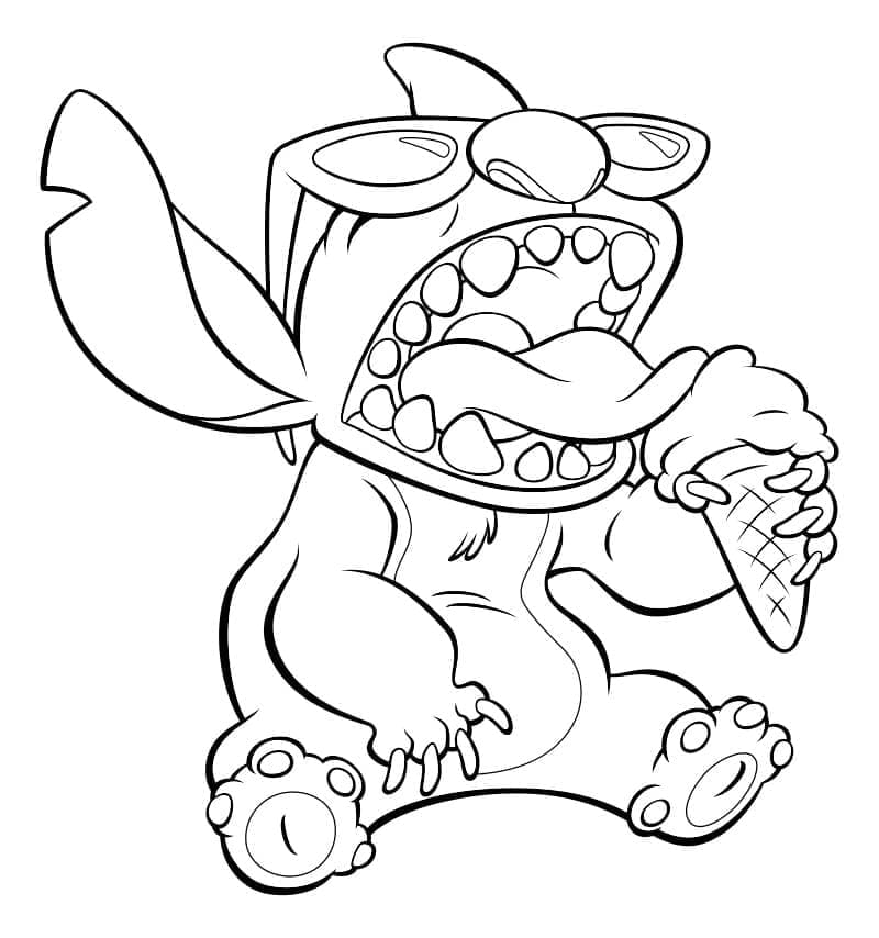 Stitch Makan Es Krim