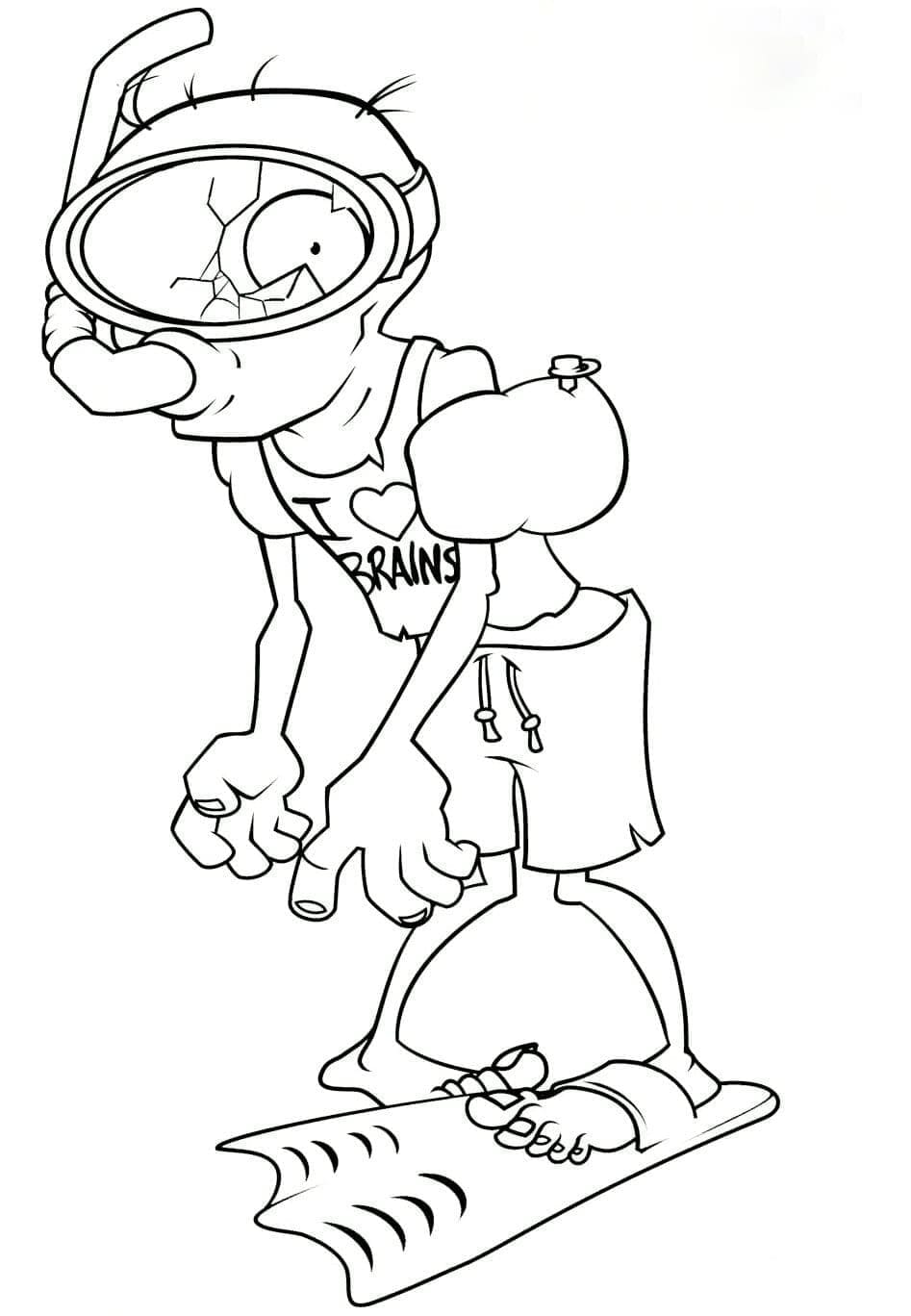 Zombie Snorkel Plants vs Zombies