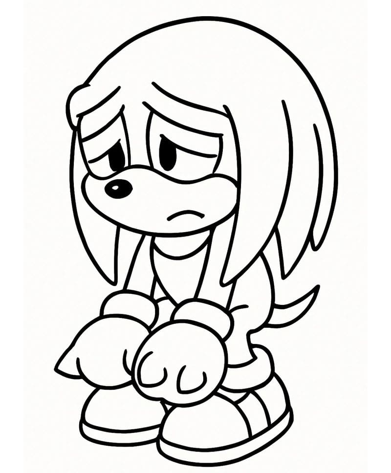 Gambar Knuckles dapat dicetak mudah