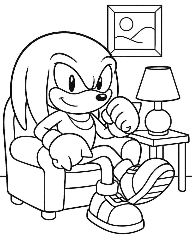 Gambar Knuckles gratis mudah