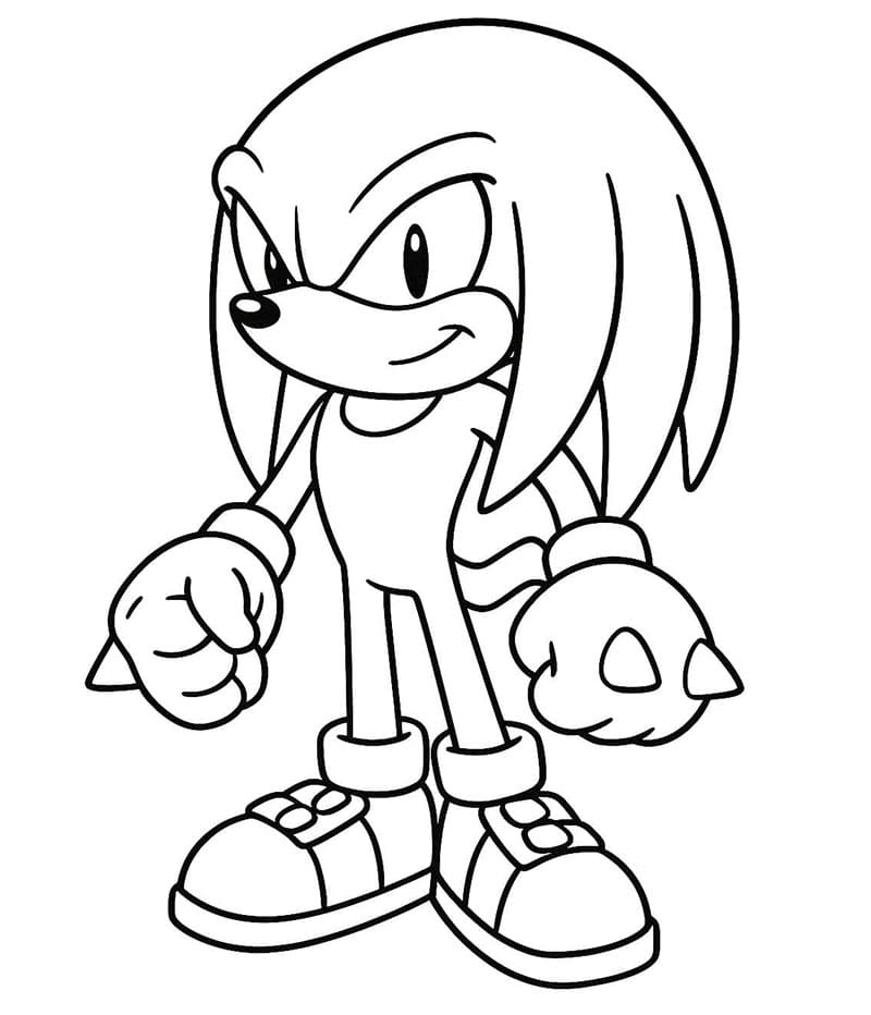 Gambar Knuckles gratis sederhana