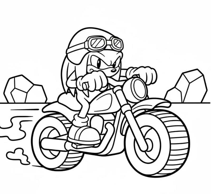 Gambar Knuckles mudah