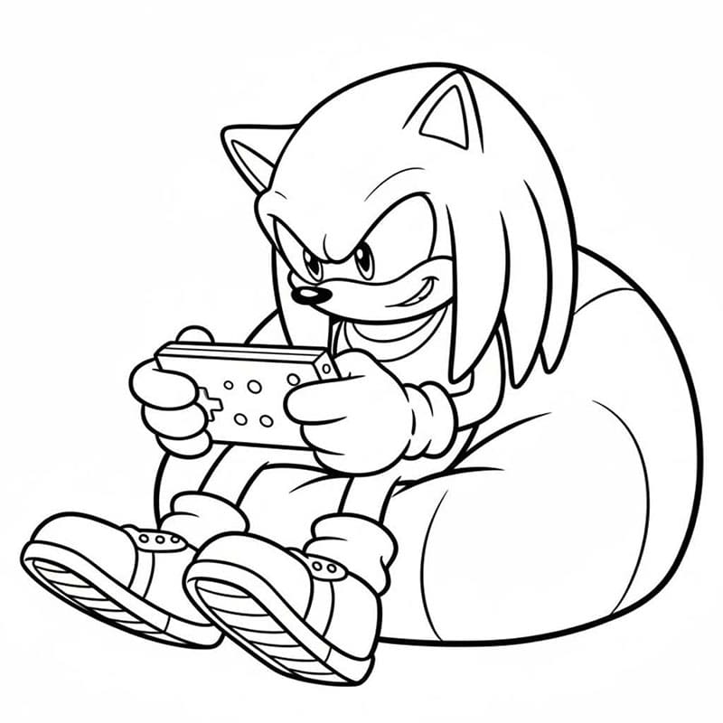 Gambar Knuckles sederhana