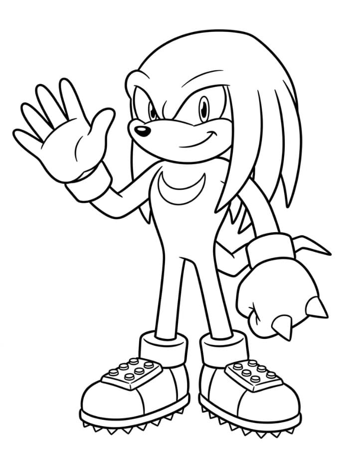 Knuckles Melambaikan Tangan